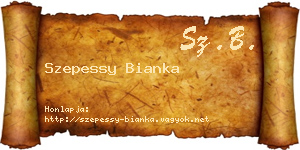Szepessy Bianka névjegykártya